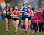 25 November 2018; Aimee Hayde of Newport A.C. Co. Mayo, competing in the Girls U16 4,000m during the Irish Life Health National Senior & Junior Cross Country Championships at National Sports Campus in Abbottstown, Dublin. Photo by Harry Murphy/Sportsfile