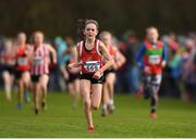 25 November 2018; Sarah Kehoe of Gowran A.C. Co. Kilkenny, competing in the Girls U14 2,000m during the Irish Life Health National Senior & Junior Cross Country Championships at National Sports Campus in Abbottstown, Dublin. Photo by Harry Murphy/Sportsfile