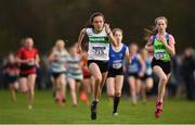 25 November 2018; Rebecca Kelleher of Carraig-Na-Bhfear A.C. Co. Cork, centre, competing in the Girls U14 2,000m during the Irish Life Health National Senior & Junior Cross Country Championships at National Sports Campus in Abbottstown, Dublin. Photo by Harry Murphy/Sportsfile