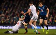 24 November 2018; Jack Conan of Ireland is tackled by Blaine Scully, left, and Will Magie of USA during the Guinness Series International match between Ireland and USA at the Aviva Stadium in Dublin. Photo by Brendan Moran/Sportsfile
