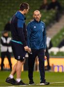 24 November 2018; Ireland strength & conditioning coach Jason Cowman, right with assistant strength & conditioning coach Ciaran Ruddock during the Guinness Series International match between Ireland and USA at the Aviva Stadium in Dublin. Photo by Brendan Moran/Sportsfile