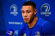 26 November 2018; Adam Byrne during a Leinster Rugby press conference at Leinster Rugby Headquarters in UCD, Dublin. Photo by Ramsey Cardy/Sportsfile