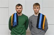 26 November 2018; Brothers Liam Silke, left, and Darragh Silke of Corofin and Galway, with their UCD scarves at the UCD GAA Sports Scholarship Presentation 2018/2019 at UCD in Dublin. Photo by Piaras Ó Mídheach/Sportsfile