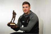 27 November 2018; Patrick McEleney of Dundalk with his SSE Airtricity/SWAI Player of the Month award for October at Oriel Park in Dundalk, Co Louth. Photo by Eóin Noonan/Sportsfile