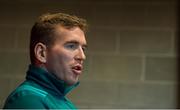 27 November 2018; Chris Farrell during a Munster Rugby press conference at the University of Limerick in Limerick. Photo by Diarmuid Greene/Sportsfile