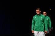 3 November 2018; Ireland captain Rhys Ruddock waits to lead his side out prior to the International Rugby match between Ireland and Italy at Soldier Field in Chicago, USA. Photo by Brendan Moran/Sportsfile