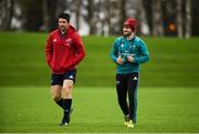 27 November 2018; Billy Holland, left, and Bill Johnston arrive for Munster Rugby squad training at the University of Limerick in Limerick. Photo by Diarmuid Greene/Sportsfile