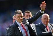 2 September 2018; Enda Gormley of the Derry 1993 All-Ireland winning Jubilee team as the team are honoured prior to the GAA Football All-Ireland Senior Championship Final match between Dublin and Tyrone at Croke Park in Dublin. Photo by Ramsey Cardy/Sportsfile