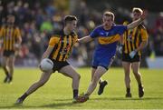 14 October 2018; Liam Byrne of St Peter's Dunboyne in action against Padraig Geraghty of Summerhill during the Meath County Senior Club Football Championship Final match between St Peter's Dunboyne and Summerhill at Páirc Tailteann in Navan, Meath. Photo by Brendan Moran/Sportsfile