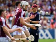 8 July 2018; Galway manager Micheál Donoghue prior to the Leinster GAA Hurling Senior Championship Final Replay match between Kilkenny and Galway at Semple Stadium in Thurles, Co Tipperary. Photo by Brendan Moran/Sportsfile
