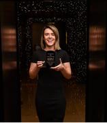 28 November 2018; Doireann O’Sullivan of Mourneabbey with the Croke Park Hotel and LGFA Player of the Month award for November at The Croke Park Hotel on Jones Road in Dublin. Doireann has been a key player for the Cork champions in their progress to a fourth All-Ireland Senior Club Final appearance in five seasons. In the All-Ireland semi-final victory over Galway’s Kilkerrin-Clonberne on November 18, the Cork county star produced an outstanding individual display that saw her register eight points. Mourneabbey will play Foxrock-Cabinteely (Dublin) in the All-Ireland Final at Parnell Park on Saturday, December 8. Photo by Matt Browne/Sportsfile