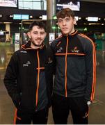 29 November 2018; Ryan McHugh of Donegal, left, and David Clifford of Kerry in attendance at Dublin Airport prior to their departure to the PwC All Stars tour in Philadelphia, USA. Photo by David Fitzgerald/Sportsfile