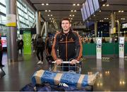 29 November 2018; Colm Begley, GPA, arrives at Dublin Airport prior to their departure to the PwC All Stars tour in Philadelphia, USA. Photo by David Fitzgerald/Sportsfile