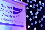 29 November 2018; A general view of signage and branding ahead of the Irish Life Health National Athletics Awards 2018 at the Crowne Plaza Hotel in Blanchardstown, Dublin. Photo by Sam Barnes/Sportsfile