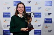 29 November 2018; Schools Athlete of the Year, Sarah Healy, during the Irish Life Health National Athletics Awards 2018 at the Crowne Plaza Hotel in Blanchardstown, Dublin. Photo by Sam Barnes/Sportsfile