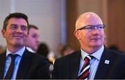 29 November 2018; Hamish Adams Athletics Ireland CEO, right, alongside Peter Sherrard, CEO of the Irish Olympic Federation, during the Irish Life Health National Athletics Awards 2018 at the Crowne Plaza Hotel in Blanchardstown, Dublin. Photo by Eóin Noonan/Sportsfile