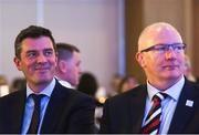 29 November 2018; Hamish Adams Athletics Ireland CEO, right, alongside Peter Sherrard, CEO of the Irish Olympic Federation, during the Irish Life Health National Athletics Awards 2018 at the Crowne Plaza Hotel in Blanchardstown, Dublin. Photo by Eóin Noonan/Sportsfile