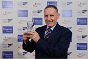 29 November 2018; James Veal of West Waterford AC with the Development Club of the Year Award during the Irish Life Health National Athletics Awards 2018 at the Crowne Plaza Hotel in Blanchardstown, Dublin. Photo by Sam Barnes/Sportsfile