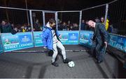 29 November 2018; Former Republic of Ireland international Wes Hoolahan, left, and Lord Mayor of Dublin Nial Ring were in attendance as Footballing legends Robert Pires & Gaizka Mendieta were in Dublin to showcase their skills at the Street Legends Community Football Event on Mountjoy Square South. The Street Football Community Football event is a joint initiative by Dublin City Council and the Football Association of Ireland ahead of the UEFA EURO 2020 Qualifying Draw in the Convention Centre on Sunday, 2nd December. The Street Legends Community Football Events kicked off on Wednesday, November 28. Other key activations include: Street Legends Community Football, Saturday, December 1, 3pm to 6pm, Commons Street, Dublin 1 with Portuguese legends Nuno Gomes and Vítor Baía. National Football Exhibition, Sunday, December 2 to Sunday, December 9, 11am-7pm, The Printworks, Dublin Castle Both events are free to attend and open to all ages and abilities. Photo by Stephen McCarthy/Sportsfile