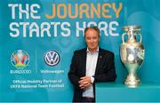 30 November 2018; Volkswagen, Official Mobility Partner of UEFA, teamed up with former Republic of Ireland manager Brian Kerr to launch the UEFA EURO 2020 draw in Dublin’s Convention Centre this Sunday. Photo by Ramsey Cardy/Sportsfile