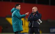 30 November 2018; Munster head coach Johann van Graan and Edinburgh head coach Richard Cockerill in conversation prior to the Guinness PRO14 Round 10 match between Munster and Edinburgh at Irish Independent Park in Cork. Photo by Diarmuid Greene/Sportsfile