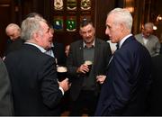 30 November 2018; Former Republic of Ireland internationals John Aldridge, and Ray Houghton, left, with Republic of Ireland manager Mick McCarthy, right, in attendance at a EURO88 Republic of Ireland squad reception at the Mansion House in Dublin. Photo by Stephen McCarthy/Sportsfile