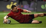 30 November 2018; Andrew Conway of Munster scores his side's second try during the Guinness PRO14 Round 10 match between Munster and Edinburgh at Irish Independent Park in Cork. Photo by Diarmuid Greene/Sportsfile