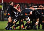 30 November 2018; Conor Murray of Munster competes with Nathan Fowles of Edinburgh during a scrum in the Guinness PRO14 Round 10 match between Munster and Edinburgh at Irish Independent Park in Cork. Photo by Diarmuid Greene/Sportsfile