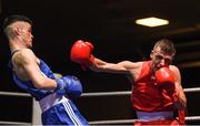 30 November 2018; Conor Kerr of Monkstown A, Dublin, right, in action against Sean Purcell of Enniskerry, Wicklow, during their 56kg final bout during the IABA National Senior Championships at the National Stadium in Dublin. Photo by Harry Murphy/Sportsfile