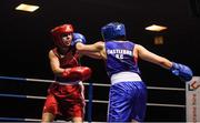 30 November 2018; Emma O’Neill of St Nicholas, Tipperary, left, in action against Lois Walsh of Castlebar, Mayo, during their 54kg final bout during the IABA National Senior Championships at the National Stadium in Dublin. Photo by Harry Murphy/Sportsfile