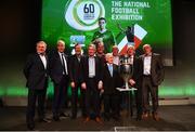30 November 2018; To celebrate Dublin’s hosting of the UEFA EURO 2020 Qualifying Draw on 2nd December 2018, Irish Football Legends Ronnie Whelan, Ray Houghton, Kevin Sheedy, Tony Galvin, Liam O’Brien, Tony Cascarino and John Anderson teamed up with Dublin City Council and the Football Association of Ireland to launch the National Football Exhibition giving people the chance to experience some of the excitement. Open to the public on Sunday, December 2nd, at the Printworks, Dublin Castle, until the 9th December, the Exhibition celebrates 60 years of UEFA European Championship and Irish football. Six separate zones, packed with memorabilia and interactive features will give attendees an overview of the history of football in Ireland and its impact on communities around the country. Throughout 2019 and 2020, the National Football Exhibition will tour around various locations* nationwide. The National Football Exhibition App is available to download now from the App Store and Google Play Store. The draw for the UEFA EURO 2020 qualifying groups this Sunday, 2nd December, will be attended by delegates from all 55 UEFA member nations and over 350 international media representatives with an estimated TV audience worldwide of 140 million. 4 tournament games will be hosted at Dublin’s Aviva Stadium during UEFA EURO 2020, the largest sporting event to ever be hosted in the country. Pictured are members of the Euro88 Republic of Ireland team, from left, Ray Houghton, Republic of Ireland manager Mick McCarthy, Ronnie Whelan, Kevin Sheedy, Liam O'Brien, kit-man Charlie O'Leary, Tony Galvin, physio Mick Byrne and John Anderson at the Printworks, Dublin Castle, Dublin. Photo by Seb Daly/Sportsfile