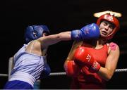 30 November 2018; Isobella Hughes of Mount Tallant, right, in action against Shauna O’Callaghan of Clann Naofa during their 64kg final bout during the IABA National Senior Championships at the National Stadium in Dublin. Photo by Harry Murphy/Sportsfile