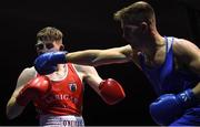 30 November 2018; Kevin Kehoe of Marble City, left, in action against Tommy Hyde of Mayfield during their 81kg final bout during the IABA National Senior Championships at the National Stadium in Dublin. Photo by Harry Murphy/Sportsfile