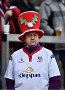 1 December 2018; An Ulster supporter prior to the Guinness PRO14 Round 10 match between Ulster and Cardiff Blues at Kingspan Stadium in Belfast. Photo by Oliver McVeigh/Sportsfile