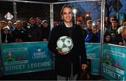 1 December 2018; Portuguese footballing legend Vítor Baía was in Dublin to showcase his skills at the Street Legends Community Football Event on Commons Street. The Street Football Community Football event is a joint initiative by Dublin City Council and the Football Association of Ireland ahead of the UEFA EURO 2020 Qualifying Draw in the Convention Centre on Sunday, 2nd December. The Street Legends Community Football Events kicked off on Wednesday, November 28. Other key activations include: Street Legends Community Football, Saturday, December 1, 3pm to 6pm, Commons Street, Dublin 1 with Portuguese legends Nuno Gomes and Vítor Baía. National Football Exhibition, Sunday, December 2 to Sunday, December 9, 11am-7pm, The Printworks, Dublin Castle Both events are free to attend and open to all ages and abilities. Photo by Sam Barnes/Sportsfile