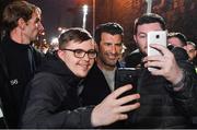 1 December 2018; Supporter take selfies with Portuguese footballing legend Luís Figo who was in Dublin to showcase his skills at the Street Legends Community Football Event on Commons Street. The Street Football Community Football event is a joint initiative by Dublin City Council and the Football Association of Ireland ahead of the UEFA EURO 2020 Qualifying Draw in the Convention Centre on Sunday, 2nd December. The Street Legends Community Football Events kicked off on Wednesday, November 28. Other key activations include: Street Legends Community Football, Saturday, December 1, 3pm to 6pm, Commons Street, Dublin 1 with Portuguese legends Nuno Gomes and Vítor Baía. National Football Exhibition, Sunday, December 2 to Sunday, December 9, 11am-7pm, The Printworks, Dublin Castle Both events are free to attend and open to all ages and abilities. Photo by Sam Barnes/Sportsfile
