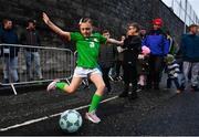 1 December 2018;  Toni Byrne, aged 9, in attendance as Portuguese footballing legends Luís Figo, Nuno Gomes and Vítor Baía were in Dublin to showcase their skills at the Street Legends Community Football Event on Commons Street. The Street Football Community Football event is a joint initiative by Dublin City Council and the Football Association of Ireland ahead of the UEFA EURO 2020 Qualifying Draw in the Convention Centre on Sunday, 2nd December. The Street Legends Community Football Events kicked off on Wednesday, November 28. Other key activations include: Street Legends Community Football, Saturday, December 1, 3pm to 6pm, Commons Street, Dublin 1 with Portuguese legends Nuno Gomes and Vítor Baía. National Football Exhibition, Sunday, December 2 to Sunday, December 9, 11am-7pm, The Printworks, Dublin Castle Both events are free to attend and open to all ages and abilities. Photo by Sam Barnes/Sportsfile