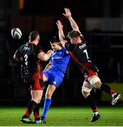 1 December 2018; Ross Byrne of Leinster in action against Lloyd Fairbrother, left, and Aaron Wainwright of Dragons during the Guinness PRO14 Round 10 match between Dragons and Leinster at Rodney Parade in Newport, Wales. Photo by Ramsey Cardy/Sportsfile