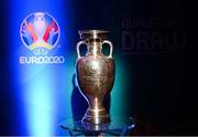1 December 2018; A general view of the Henri Delaunay trophy during the UEFA EURO2020 Qualifying Draw Official Dinner at the Mansion House in Dublin. Photo by Stephen McCarthy/Sportsfile