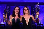 1 December 2018; Cork sisters Ciara, left, and Doireann O'Sullivan with their TG4 All Star awards during the TG4 Ladies Football All Stars Awards 2018, in association with Lidl, at the Citywest Hotel in Dublin. Photo by Brendan Moran/Sportsfile