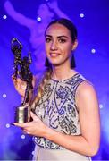 1 December 2018; Junior Players' Player of the Year Kate Flood of Louth with her award during the TG4 Ladies Football All Stars Awards 2018, in association with Lidl, at the Citywest Hotel in Dublin. Photo by Brendan Moran/Sportsfile