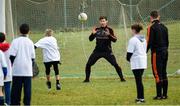 2 December 2018; PwC All Star footballer David Clarke of Mayo with members of the Philadelphia GAA Club during a Coaching Session as part of the PwC All Stars Football tour at Philadelphia GAA Club in Limerick Field, Longview Rd, Pottstown, Philadelphia, PA, USA. Photo by Ray McManus/Sportsfile