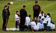 2 December 2018; PwC All Star footballers with members of the Philadelphia GAA Club listne to Andy Moran, pointing, Colm Boyle, left, Conor McManus, with the ball, Ryan McHugh, centre, and David Clarke, right, during a Coaching Session as part of the PwC All Stars Football tour at Philadelphia GAA Club in Limerick Field, Longview Rd, Pottstown, Philadelphia, PA, USA. Photo by Ray McManus/Sportsfile