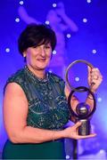1 December 2018; Former Waterford star Marie Crotty, from Ballymacarbry, Waterford, with her award during the TG4 Ladies Football All Stars Awards 2018, in association with Lidl, at the Citywest Hotel in Dublin. Photo by Brendan Moran/Sportsfile