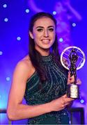 1 December 2018; Megan Ryan of Donegal with her young player of the year award during the TG4 Ladies Football All Stars Awards 2018, in association with Lidl, at the Citywest Hotel in Dublin. Photo by Brendan Moran/Sportsfile