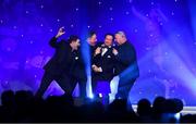 1 December 2018; The Galway Tenors perform with MC Marty Morrissey during the TG4 Ladies Football All Stars Awards 2018, in association with Lidl, at the Citywest Hotel in Dublin. Photo by Brendan Moran/Sportsfile