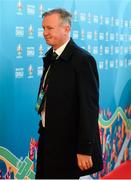 2 December 2018; Northern Ireland head coach Michael O'Neill arrives prior to the UEFA EURO2020 Qualifying Draw at the Convention Centre in Dublin. Photo by Sam Barnes/Sportsfile