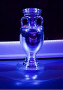 2 December 2018; A general view of the Henri Delaunay Trophy during the UEFA EURO2020 Qualifying Draw at the Convention Centre in Dublin. Photo by Sam Barnes/Sportsfile