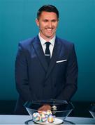 2 December 2018; Republic of Ireland assistant coach Robbie Keane during the UEFA EURO2020 Qualifying Draw at the Convention Centre in Dublin. Photo by Sam Barnes/Sportsfile