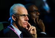 2 December 2018; Republic of Ireland manager Mick McCarthy during the UEFA EURO2020 Qualifying Draw at the Convention Centre in Dublin. (Photo by Stephen McCarthy / UEFA via Sportsfile)